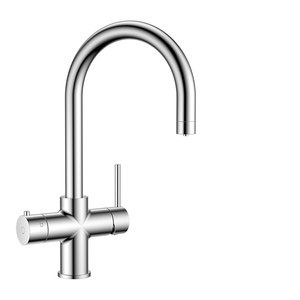 The tap in a chrome finish