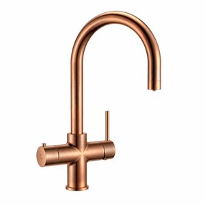 The tap in a copper finish