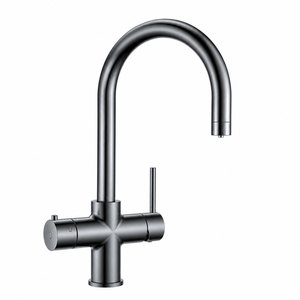 The tap in a gunmetal finish
