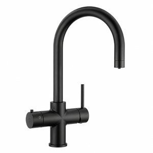 The tap in a matt black finish